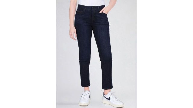 Lee Women Jane Straight Fit Light Fade Mid-Rise Stretchable Jeans