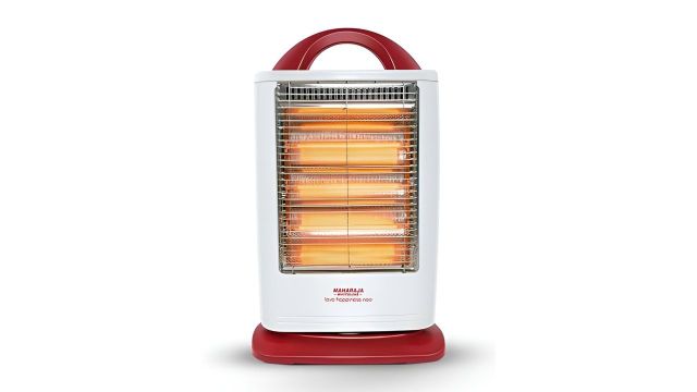 MAHARAJA WHITELINE White Halogen 1200W Room Heater