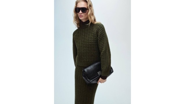 MANGOOpenwork Knit Pullover