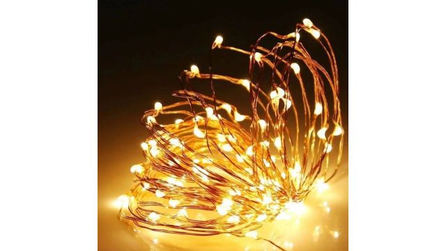 MANSAA 100 LEDs 10.06 m Water Drop Rice Lights (Pack of 2)