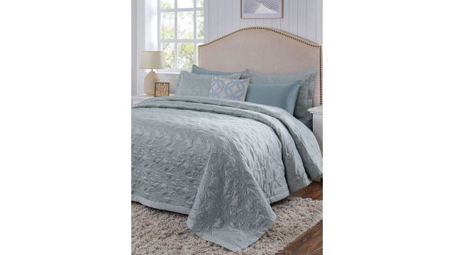 MASPAR Blue 8 Pieces Cotton Double Queen Regular Bedding Set