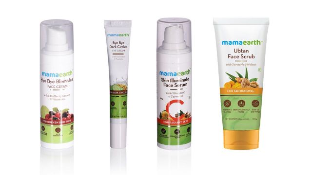 MamaearthSustainable Set Of VitC Face Serum - Face Scrub - Eye Cream - Blemishes Cream