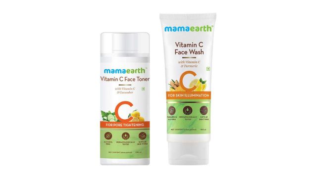 MamaearthVitamin C Face Wash 100ml & Face Toner 200ml Combo