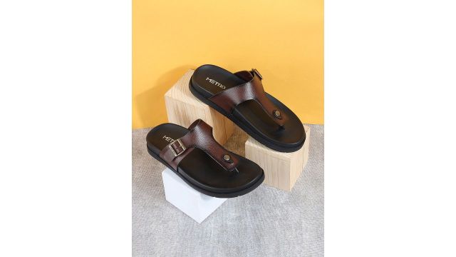 Metro Slip-On Comfort Sandals With Buckles