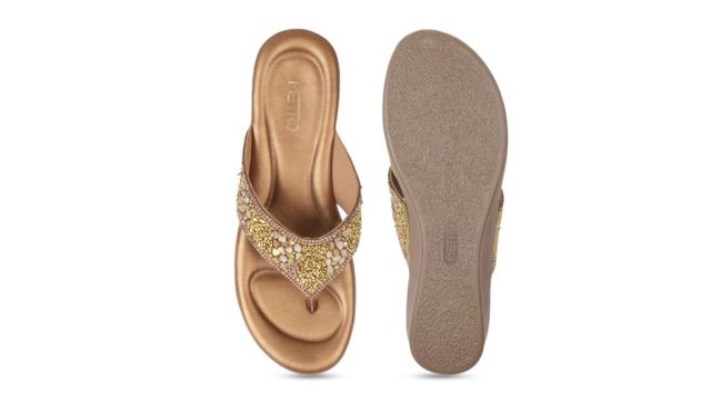Metro Women Ethnic Open Toe Flats