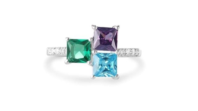 Mia by Tanishq Amethyst Allure Silver Finger Ring