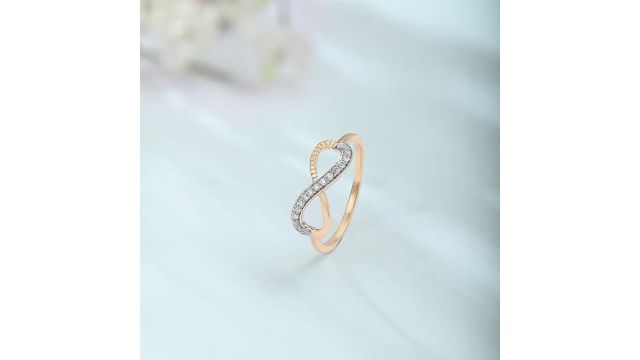 Mia by Tanishq Yellow Gold and Diamond Endless Whimsy Ring