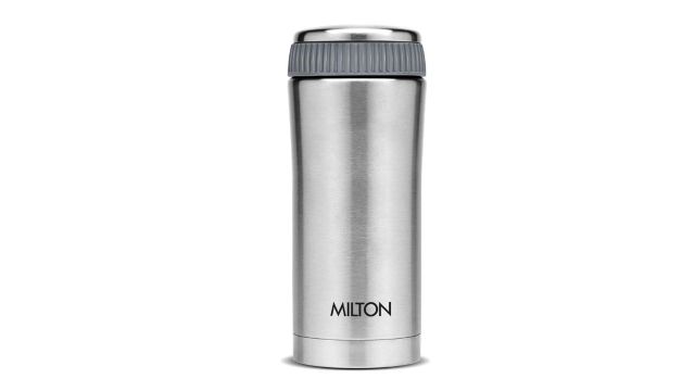 Milton Optima 420 Thermosteel Hot and Cold Flask, 410 ml, Silver