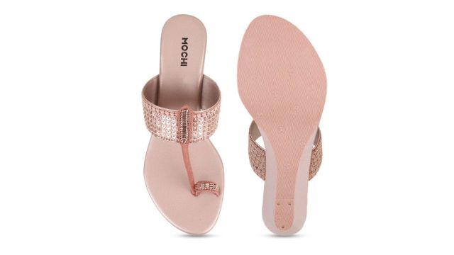 Mochi Ethnic Embellished Wedge Heels