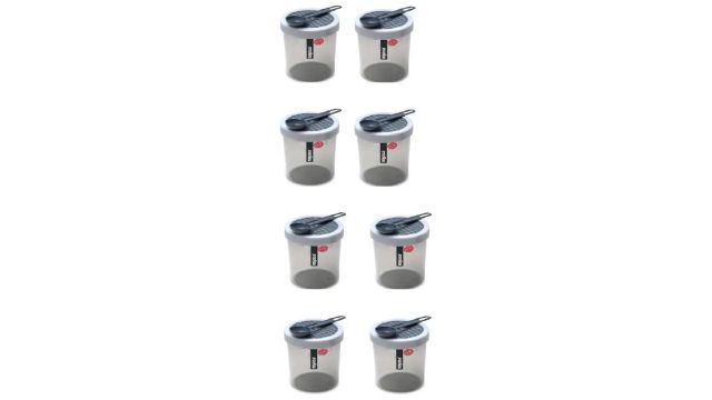 NAYASA Plastic Grocery Container Pack of 8