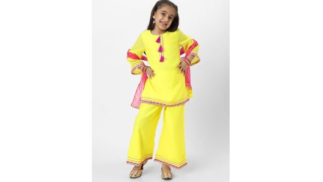Nauti Nati Girls Tassel Detail Kurti Set