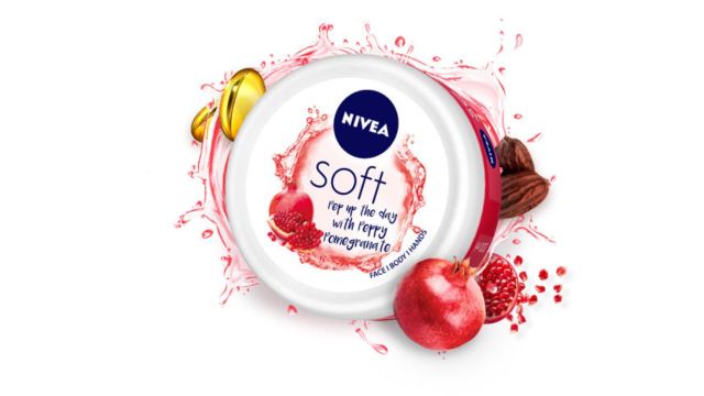 Nivea Soft Light Moisturizer Cream - Peppy Pomegranate - For Face Hands & Body - 100 ml