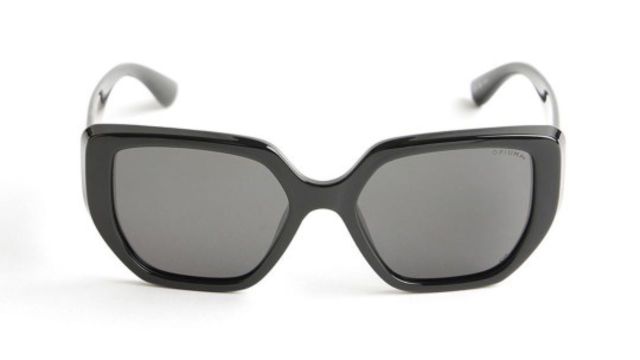 OPIUM Women Butterfly Polarised Sunglasses (Black/Grey)