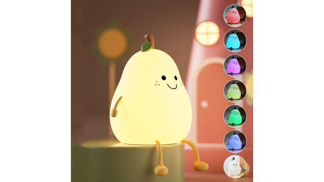 One94Store Rechargeable Silicone Pear Night Lamp
