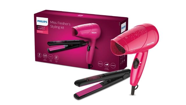 PHILIPS Miss Fresher's Straightener & Dryer Combo Kit