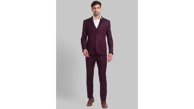Park Avenue Men Super Slim-Fit Single Breasted Three-Pieces Formal Suits