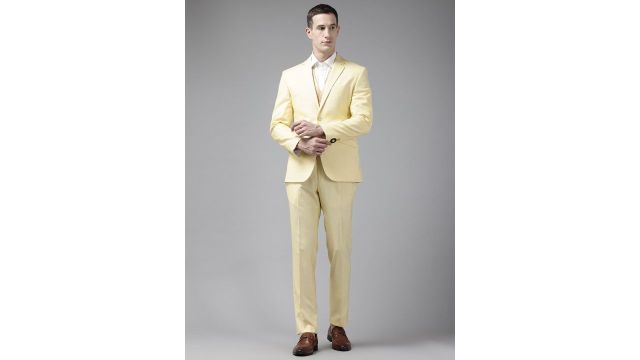 Park Avenue Notched Lapel Collar 2 Piece Formal Suit