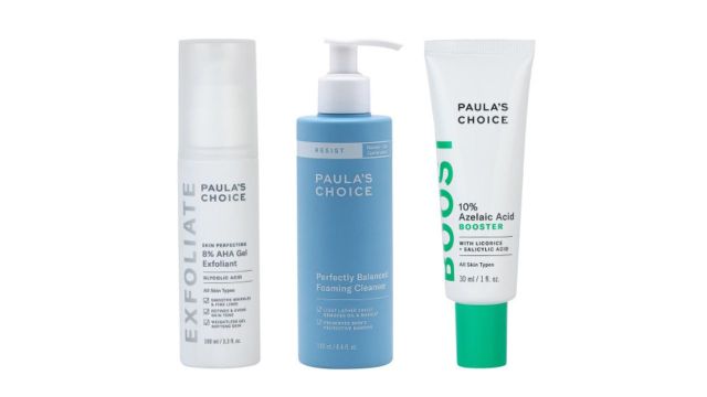Paulas Choice Set of Azelaic Acid Booster Gel - AHA Face Gel - Balanced Foaming Cleanser