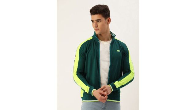 Peter England Mock Collar Sweatshirt