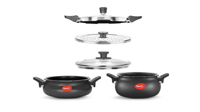 Pigeon by Stovekraft All in One Value Pack Hard Anodized Cooker Set