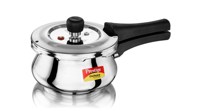 Prestige Deluxe Alpha Svachh Stainless Steel Pressure Cooker 1.5L