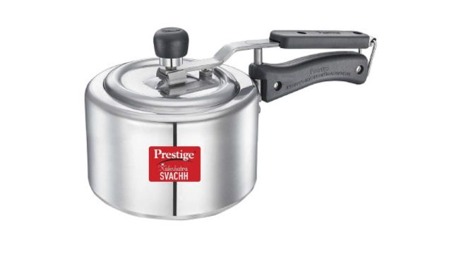 Prestige Nakshatra Svachh Silver Aluminium Pressure Cooker-1.5 L