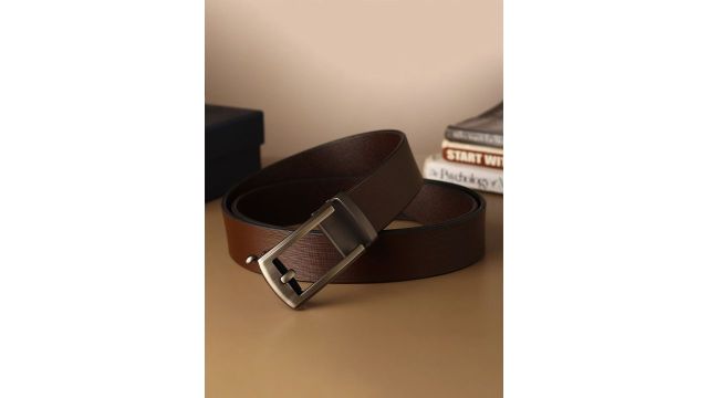 Provogue Men Textured Leather Belt