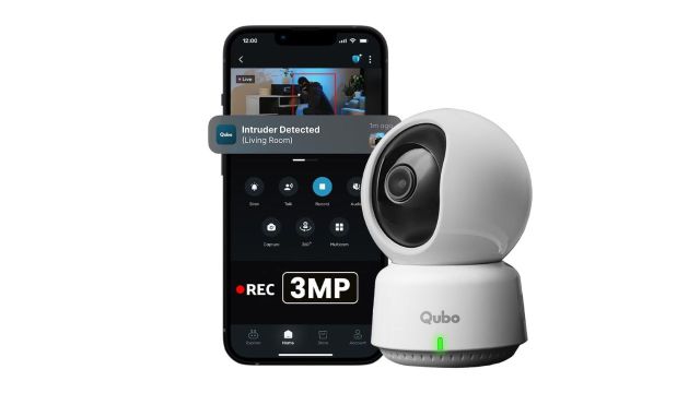 Qubo Smart 360° 3MP Wi-Fi Security Camera by Hero Group