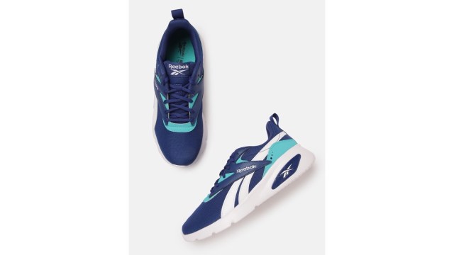 Reebok ClassicUnisex Blue Woven Design Rider V Sneakers