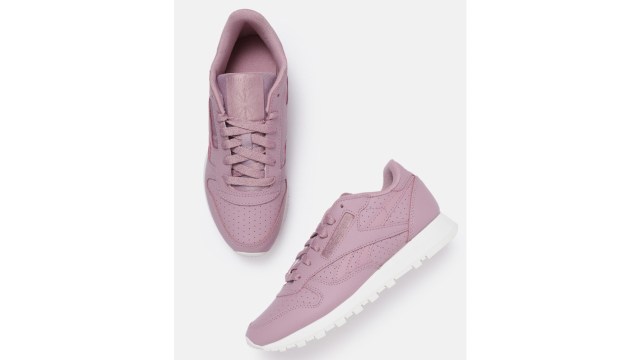 Reebok ClassicWomen Purple Perforations Leather Sneakers