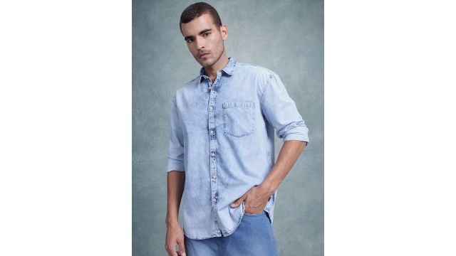 Roadster Relaxed‑Fit Chambray Denim Shirt