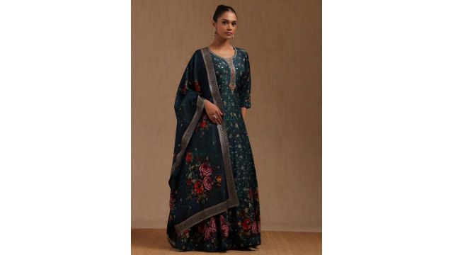 Soch Floral Printed Gown Ethnic Dress