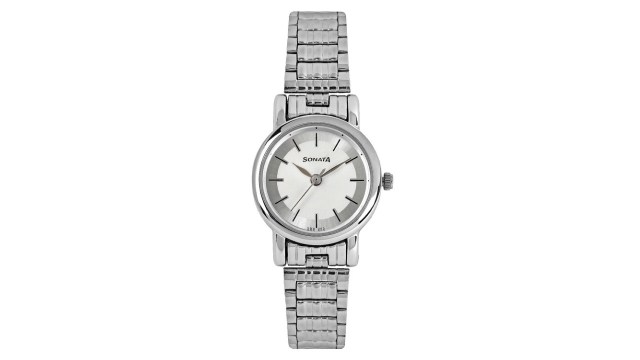 SonataWomen White Dial Watch 8976SM01J