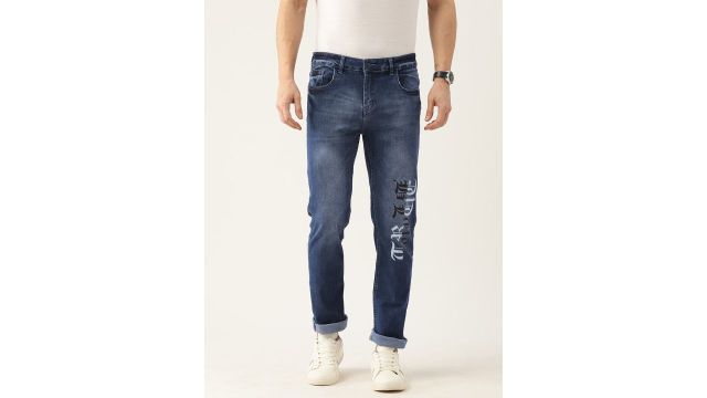 Splash Men Light Fade Printed Stretchable Jeans