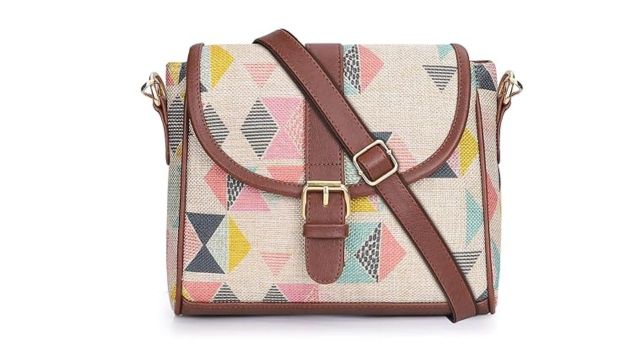 THE CLOWNFISH Madeline Printed Handicraft Fabric Handbag for Women