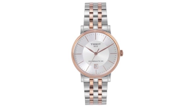 TISSOTMen Silver-Toned Carson Premium Powermatic 80 Swiss Analogue Watch T1224072203101