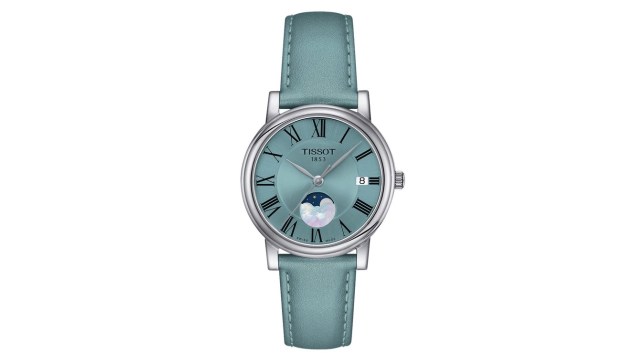TISSOTWomen Blue Printed Dial & Leather Straps Analogue Watch T1222231635300