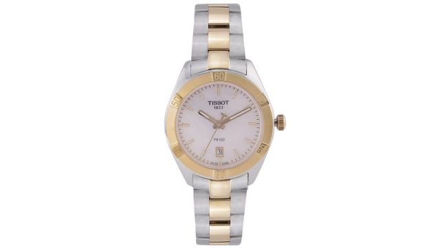 TISSOTWomen Off-White PR 100 Sport Chic Swiss Analogue Watch T1019102211100