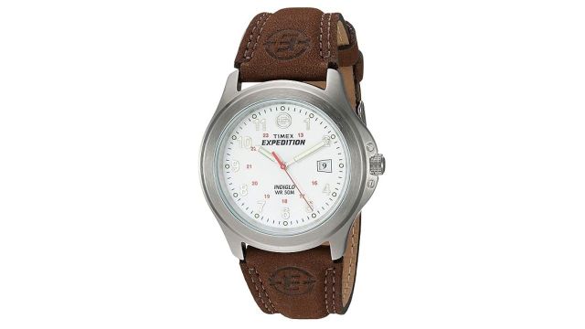 Timex Men's Expedition Metal Field 40mm Watch (White Dial, Glow-in-Dark)