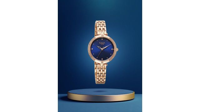 Titan Raga Show Stopper Women Embellished Dial Watch (95266WM01)