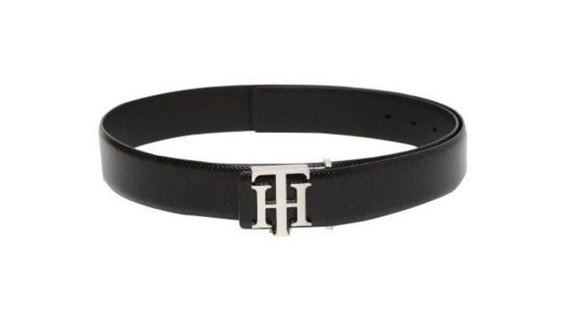 Tommy Hilfiger Men Black Textured Belt