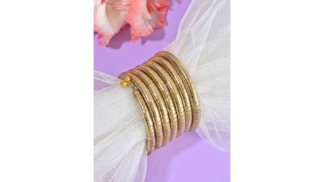 ToniQ Gold-Plated Spiral Wraparound Bracelet
