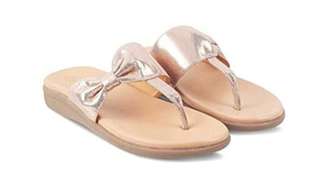 Tresmode Open Toe Bow Detail T-Strap Flats