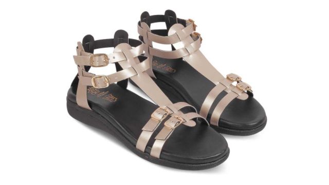 Tresmode Women Open Toe Flats with Buckles