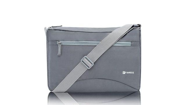 Unisex Grey Messenger Sling Bag