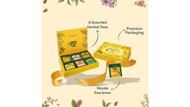 VAHDAM, Diwali Gifts - Assorted Herbal Tea Sampler Gift Box