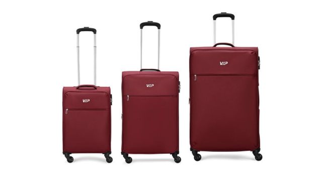 VIP TIVOLI Set Of 3 Soft Suitcase Trolley Bags- 127L