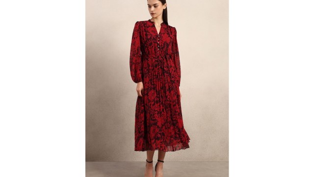 Vero ModaWomen Floral Print A-Line Midi Dress