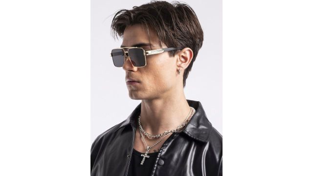 Voyage Full Rim Wayfarer Sunglasses 58240MG4209 (Gold/Black)