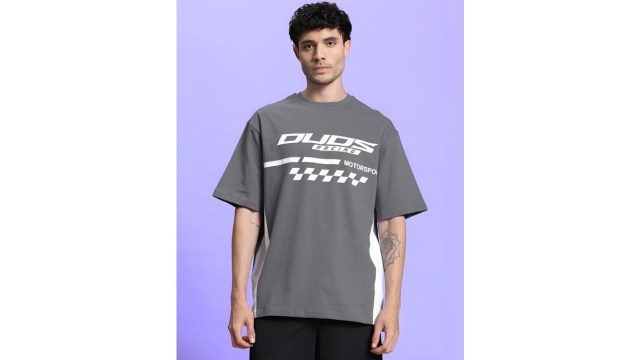 WEARDUDSIndy Typography Printed Round Neck Oversized T-shirt